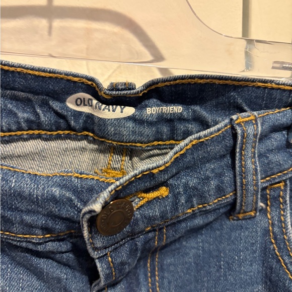 Old Navy Dark Blue Roll-Cuff Distressed Denim Shorts - 10 - Picture 3 of 3